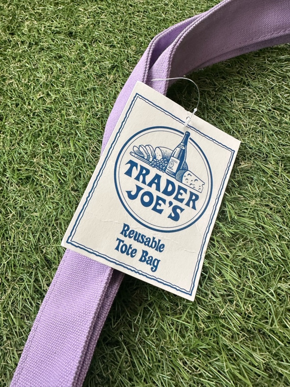 Trader Joe's Reusable Lavender Canvas Tote Bag - Picture 3 of 4